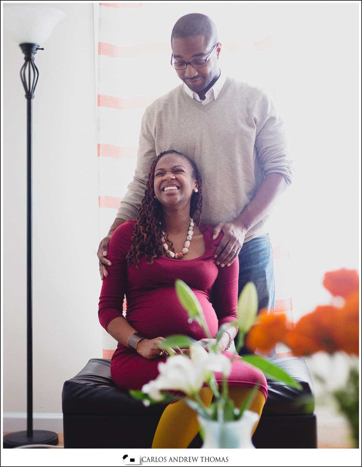 pregnant,maternity session photography,lifestyle,in home photography,new york,black couple